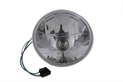 HARLEY 7 inch Faceted Headlamp Unit fits 0- All, 7 headlamps" 0- All, 7 headlamps"