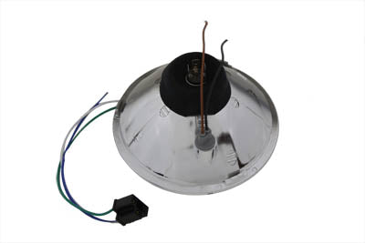 HARLEY 7 inch Faceted Headlamp Unit fits 0- All, 7 headlamps" 0- All, 7 headlamps"