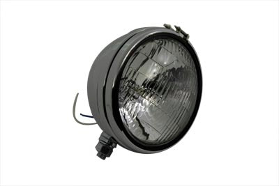 HARLEY Replica 5-3/4 inch Round Chrome Headlamp fits 1974-1984 FX, 1974-1984 FXE, 1974-1994 XL,