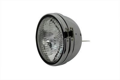 HARLEY Replica 5-3/4 inch Round Chrome Headlamp fits 1974-1984 FX, 1974-1984 FXE, 1974-1994 XL,