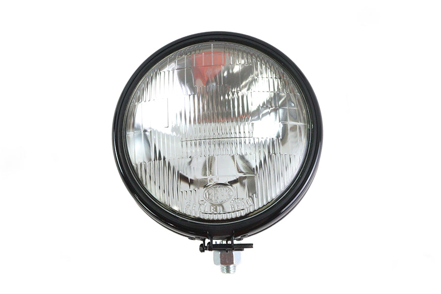 HARLEY Replica 5-3/4 inch Round Black Headlamp fits 1971-1973 FX, 1954-1973 XL,