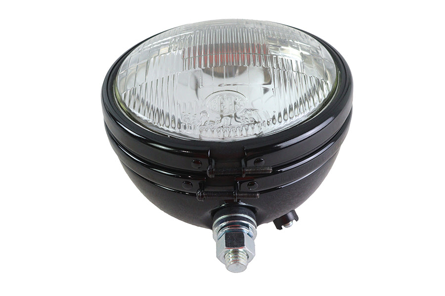 HARLEY Replica 5-3/4 inch Round Black Headlamp fits 1971-1973 FX, 1954-1973 XL,