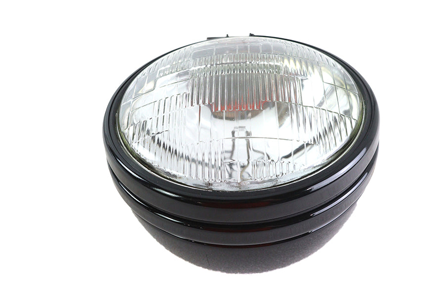 HARLEY Replica 5-3/4 inch Round Black Headlamp fits 1971-1973 FX, 1954-1973 XL,