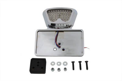 HARLEY Chrome Fender Mount LED Tail Lamp Zoid Type fits 1973-1984 FX, 1973-1984 FL, 1973-UP XL, 1982-1994 FXR, 1982-1994 FXR, 1991-2017 FXD