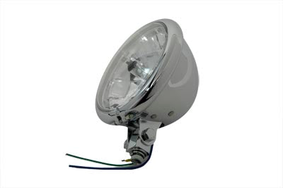HARLEY 5-3/4 inch Round Clear Faceted Headlamp Assembly fits 0- Custom, application