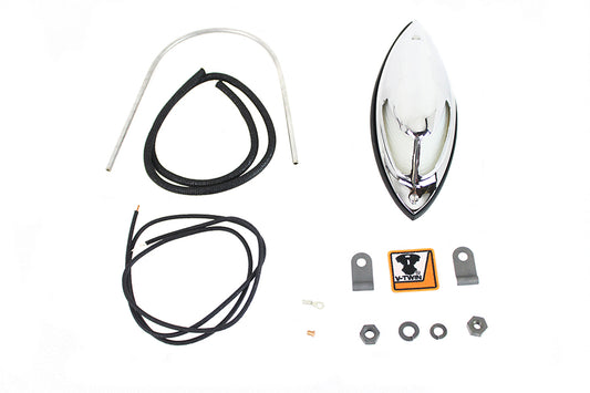 HARLEY Replica Fender Lamp with Glass Lens 12 Volt fits 1936-1940 EL, 1941-1948 FL, 1937-1948 UL, 1934-1939 VL,