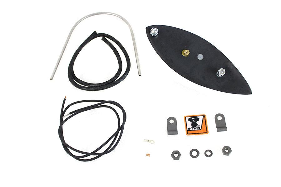 HARLEY Replica Fender Lamp with Glass Lens 12 Volt fits 1936-1940 EL, 1941-1948 FL, 1937-1948 UL, 1934-1939 VL,