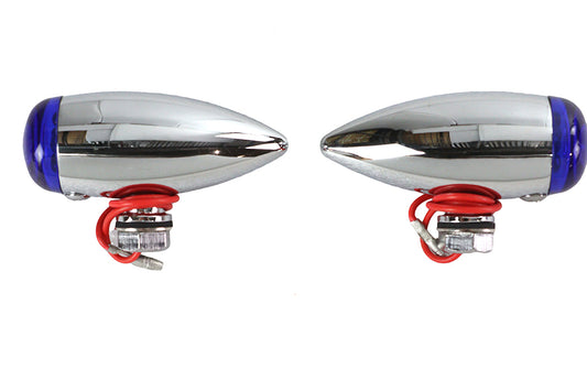 HARLEY Mini LED Bullet Blue Lens Marker Lamp Set Fits 0- Custom, application