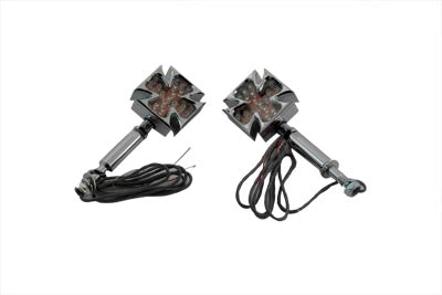 HARLEY Maltese Red LED Turn Signal Set Fits 0- Custom, application