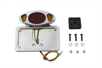 HARLEY Wyatt Gatling LED Fender Mount Tail Lamp Assembly fits 1973-1984 FX, 1973-1984 FL, 1973-UP XL, 1982-1994 FXR, 1982-1994 FXR, 1991-20