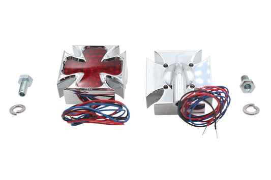 HARLEY Chrome Maltese Marker Lamp Set Fits 0- Custom, application