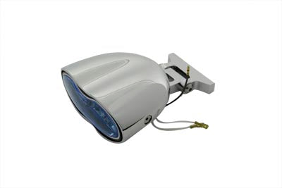 HARLEY 5-3/4 inch Headlamp Assembly Bi-Focal Style with Blue Lens fits 0- Custom,