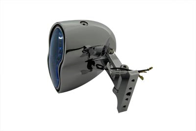HARLEY 5-3/4 inch Headlamp Assembly Bi-Focal Style with Blue Lens fits 0- Custom,
