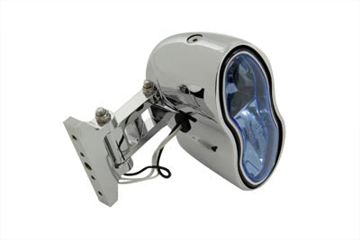 HARLEY 5-3/4 inch Headlamp Assembly Bi-Focal Style with Blue Lens fits 0- Custom,