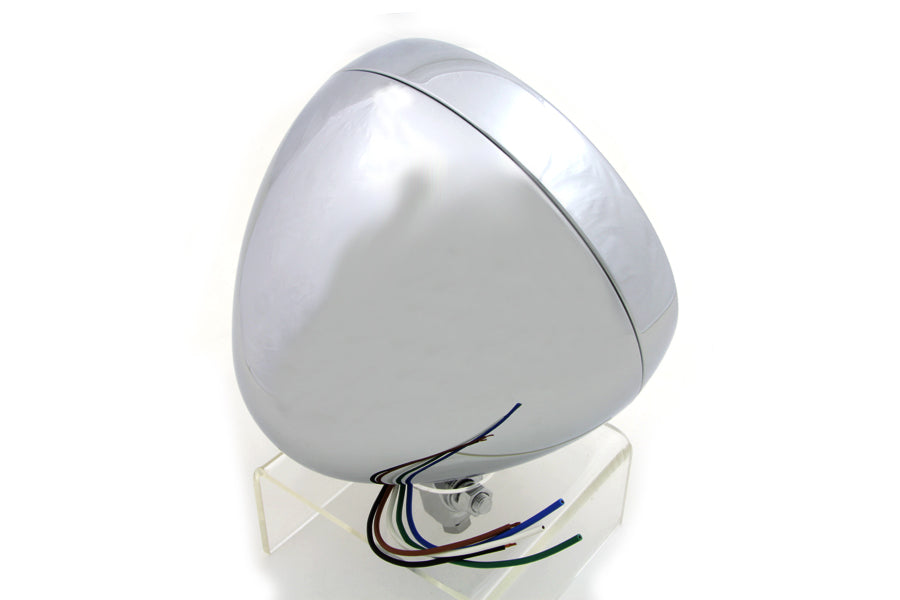 HARLEY 6 inch Round Headlamp Steel Chrome fits 0- Custom, application