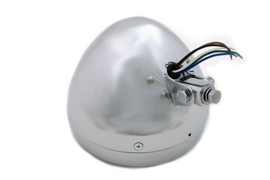 HARLEY 6 inch Round Headlamp Steel Chrome fits 0- Custom, application