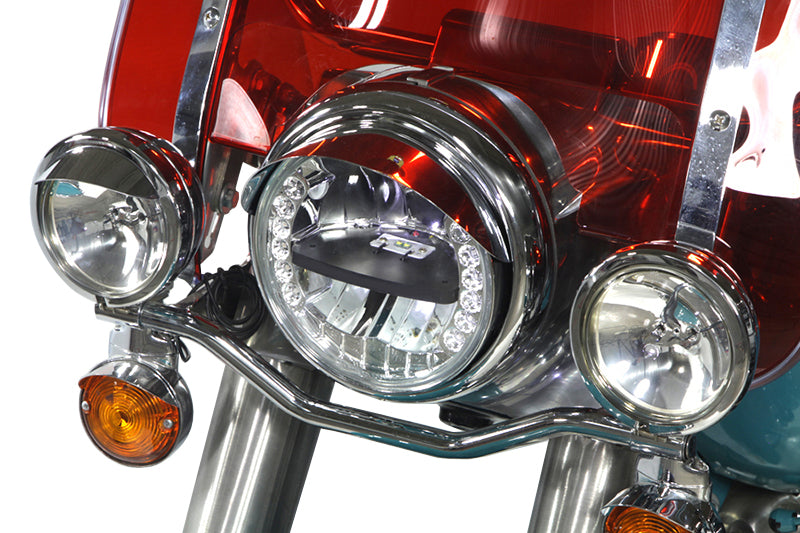 HARLEY 7 inch LED Headlamp Assembly by Wyatt Gatling fits 1986-UP FLST, 1992-2008 FLSTC, 1992-2008 FLSTF, 1994-2013 FLT, 1960-1984 FLH,