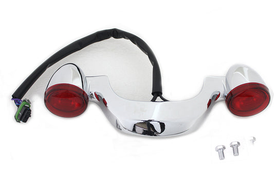HARLEY Chrom FLTRX Rücklicht-Blinkleuchten-Bausatz passend für 2014-UP FLTRX, 2014-UP FLHX, 2014-UP FLHXS,