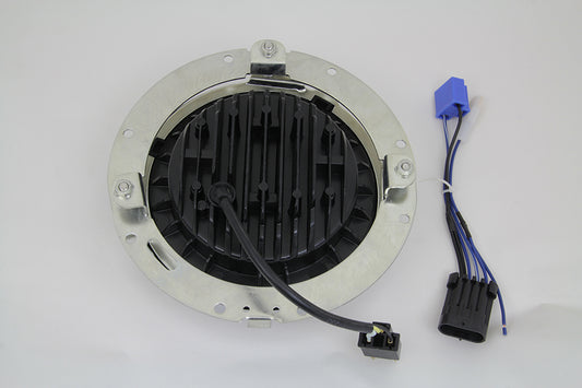 HARLEY 7 Zoll LED-Scheinwerfer Baugruppe Glanzschwarz Passend für 2014-UP FLT,