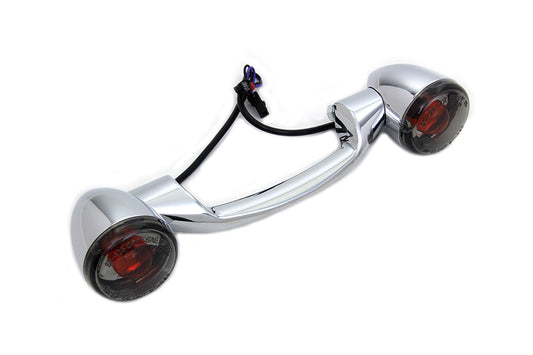 HARLEY Chrome Steel Revox Turn Signal Bar with Lamps fits 2000-2017 FLST, 1999-UP FLT, 1999-UP FLHT, 1999-UP FLHR, 2013-UP FLHTC, 2013-UP F