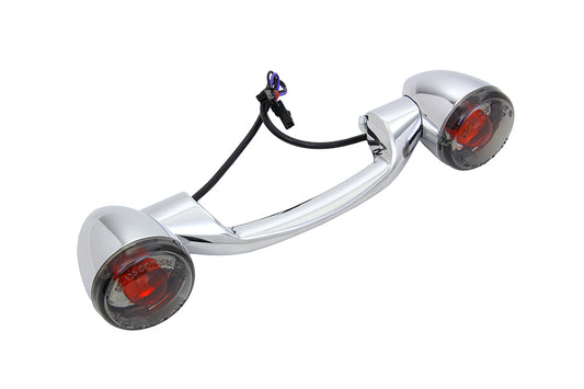 HARLEY Chrome Stahl Revox Blinkerleiste mit Lampen Passend für 2000-2017 FLST, 1999-UP FLT, 1999-UP F