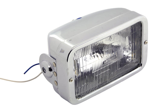 HARLEY 4-1/2 inch Headlamp Rectangular Caddy Type Chrome Fits 0- Custom, application