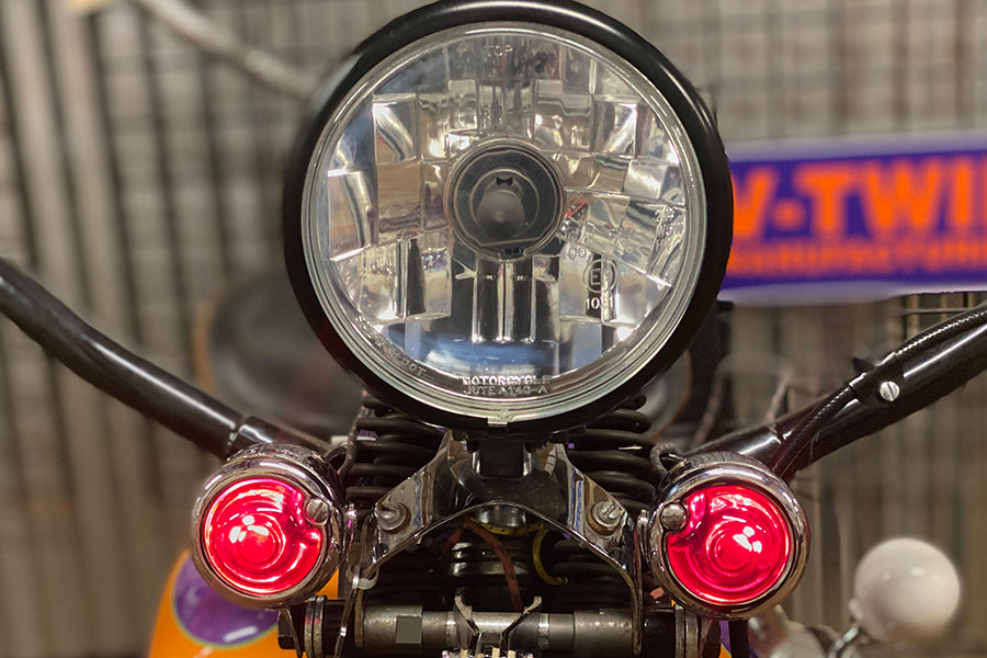 HARLEY Replica Marker Lamp Lens Glass Bullet Style Red fits 0- Custom, application for bullet style marker lamps
