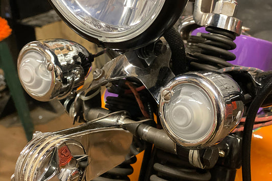HARLEY Replica Positionsleuchte Glas Bullet Style Weiß Passt 0- Custom, Anwendung für Bullet Sty