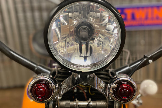 HARLEY Replica Guide Bullet Marker Lamp Set Red fits 1948-1984 FL, 1948-1984 FLH, 1941-1947 FL,