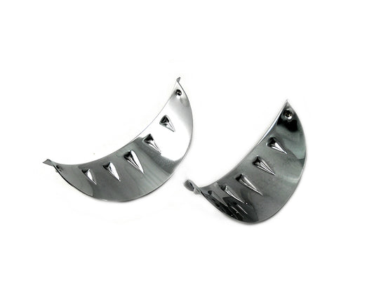 HARLEY Chrome 4-1/2 inch Glide Spotlamp Visor Set Fits 0- Custom, application for 4-1/2 lamps"