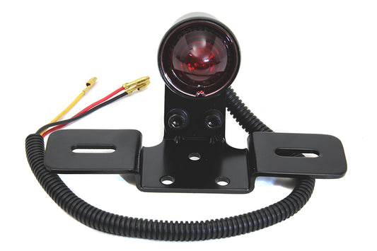 HARLEY Black Round Tail Lamp Fits 0- Custom, application