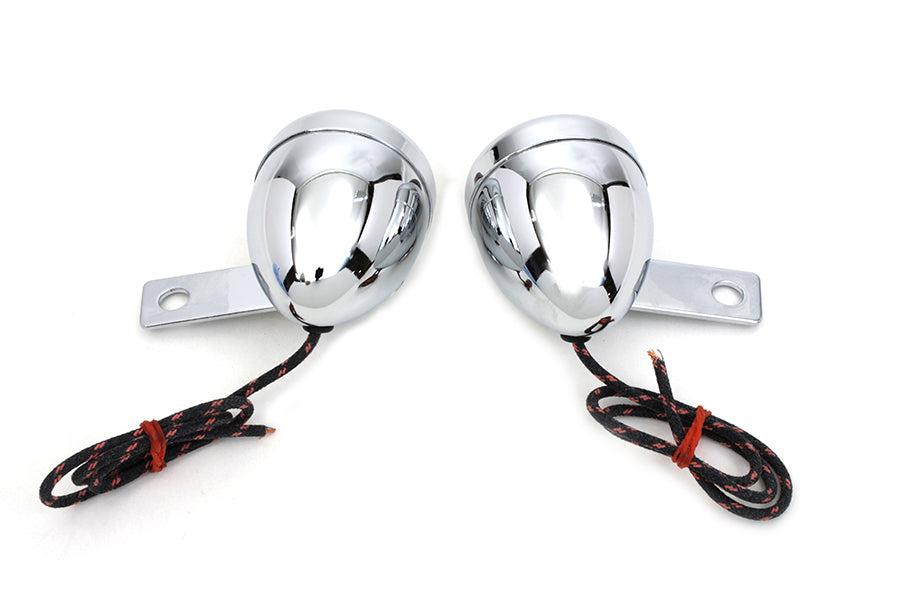 HARLEY Replica Guide Signal Lamp Set Rear fits 1950-1962 FL,