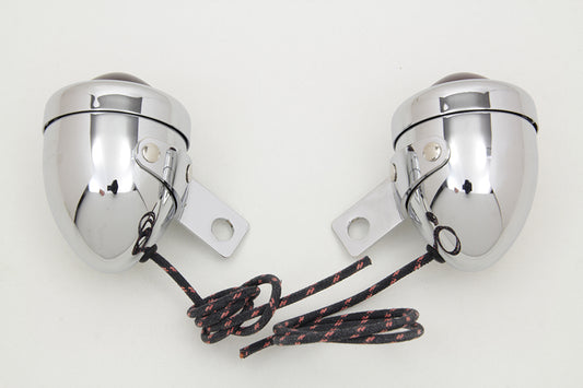 HARLEY Replica Guide Bullet Turn Signal Set Front fits 1958-1962 FL,