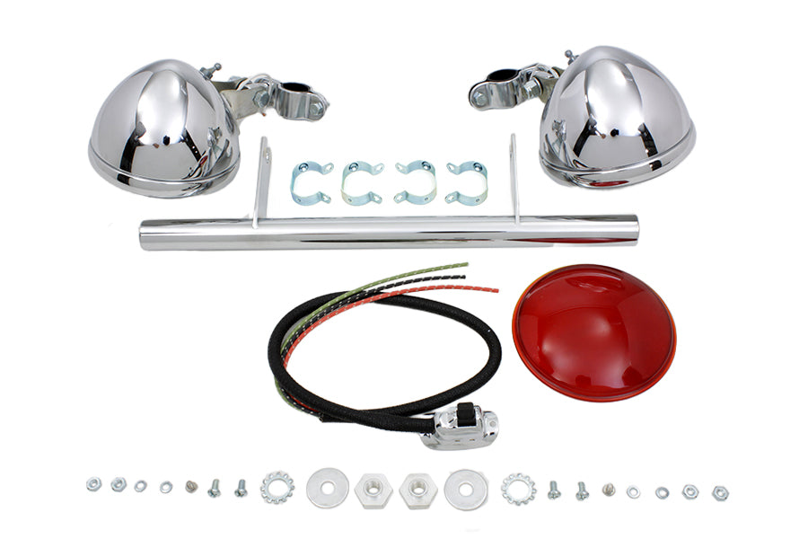 HARLEY Chrome Spring Fork Spotlamp Kit fits 1936-1948 EL, 1936-1952 W, 1936-1957 G, 1941-1948 FL,