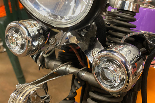 HARLEY Replica Guide Bullet Marker Lamp Set Clear fits 1948-1984 FL, 1948-1984 FLH, 1941-1947 FL,