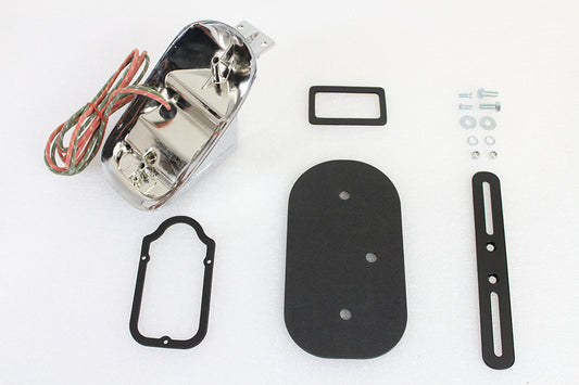 HARLEY Replica Chrome Tombstone Style Tail Lamp Assembly fits 1947-1954 FL, 1947-1954 EL, 1947-1954 G,