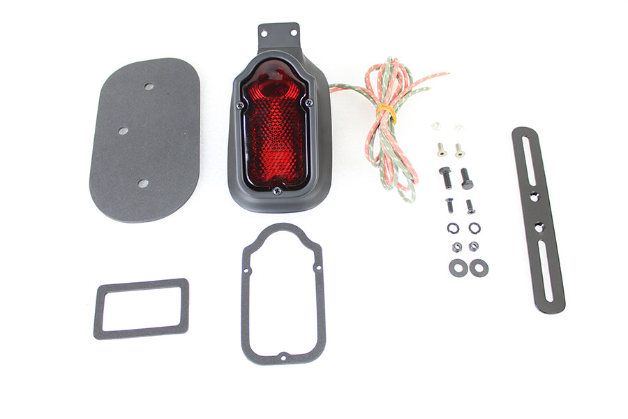 HARLEY Replica Black Tombstone Style Tail Lamp Assembly fits 1947-1954 FL, 1947-1954 EL, 1947-1954 G,