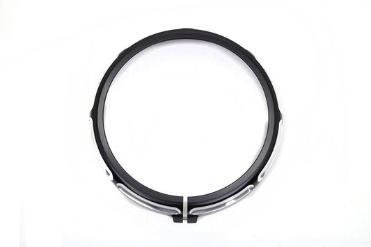 HARLEY 7 Zoll schwarz eloxierter Burst-Scheinwerferzierring, passend für 1993-2013 FLT, 1993-2013 FLHT,