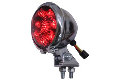 HARLEY Round LED Tail Lamp with Red Lens fits 0- Custom, application