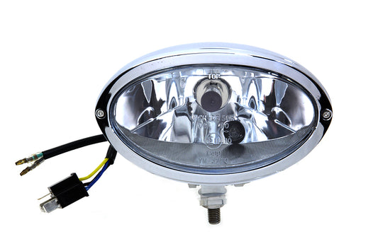 HARLEY Chrome Oval Style Headlamp Fits 0- Custom, application