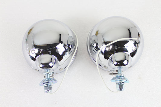 HARLEY Red and Blue Police Spotlamp Set fits 1949-1984 FL,