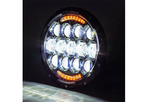 HARLEY Cyron Urban 7 Zoll LED Scheinwerfer Einheit Schwarz Passt 1984-UP FLT, 1986-2013 FLST,