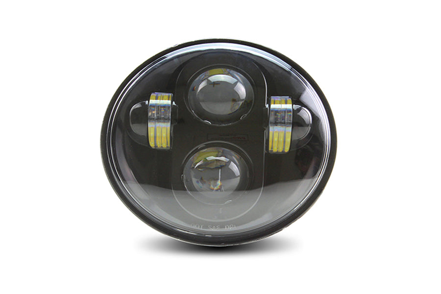 HARLEY Cyron Urban 5-3/4 inch LED Headlamp Unit Black fits 1971-1984 FX, 1965-UP XL, 1984-UP FXST, 1984-1994 FXR, 1991-2017 FXD,