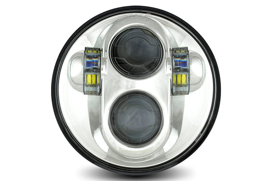 HARLEY Cyron Urban 5-3/4 Zoll LED Scheinwerfer Chrom Passend für 1971-1984 FX, 1965-UP XL, 1984-UP FX
