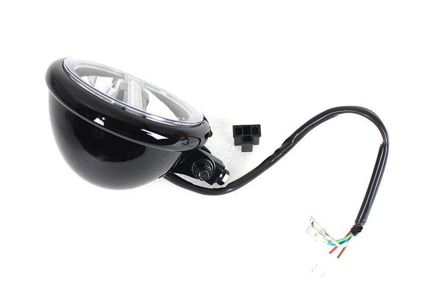 HARLEY 5-3/4 inch Bates Style LED Headlamp Black fits 0- All, models