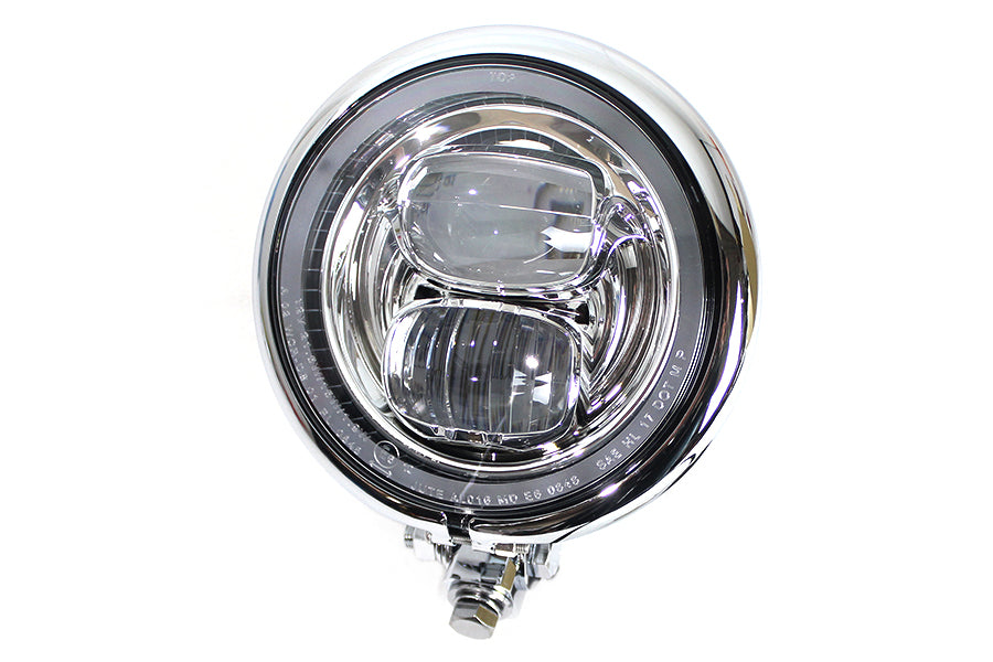 HARLEY 5-3/4 inch Bates Style LED Headlamp Chrome fits 0- All, models