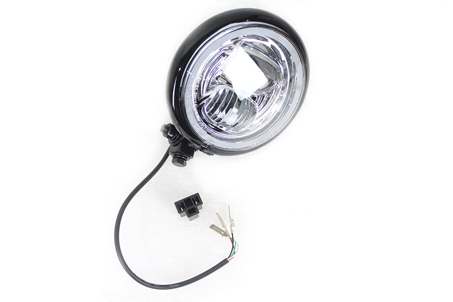 HARLEY 5-3/4 inch Bates Style LED Headlamp Black fits 0- All, models