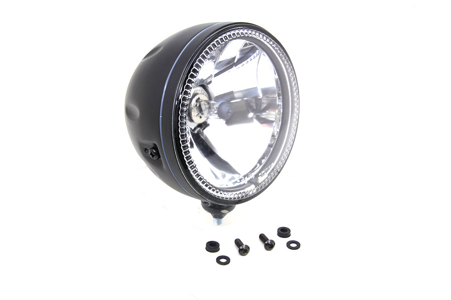 HARLEY 5-3/4 inch H4 Headlamp Unit Black fits 0- All, Models