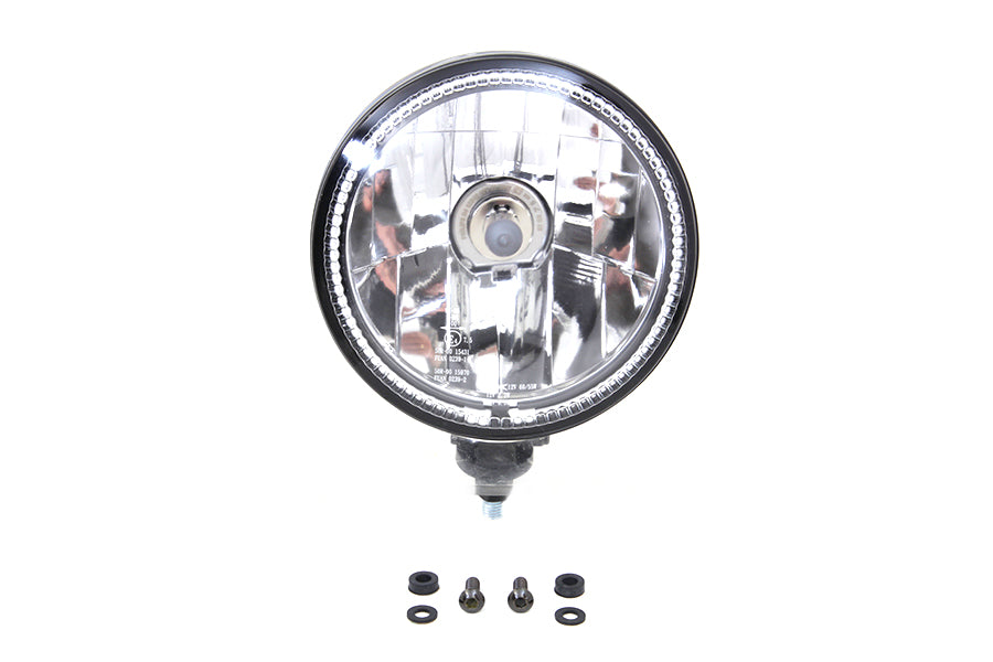 HARLEY 5-3/4 inch H4 Headlamp Unit Black fits 0- All, Models