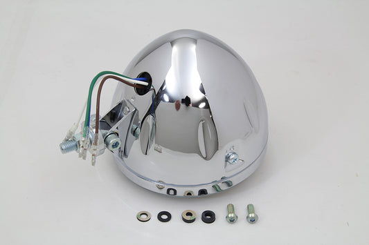 HARLEY 5-3/4 inch H4 Headlamp Unit Chrome fits 0- All, Models